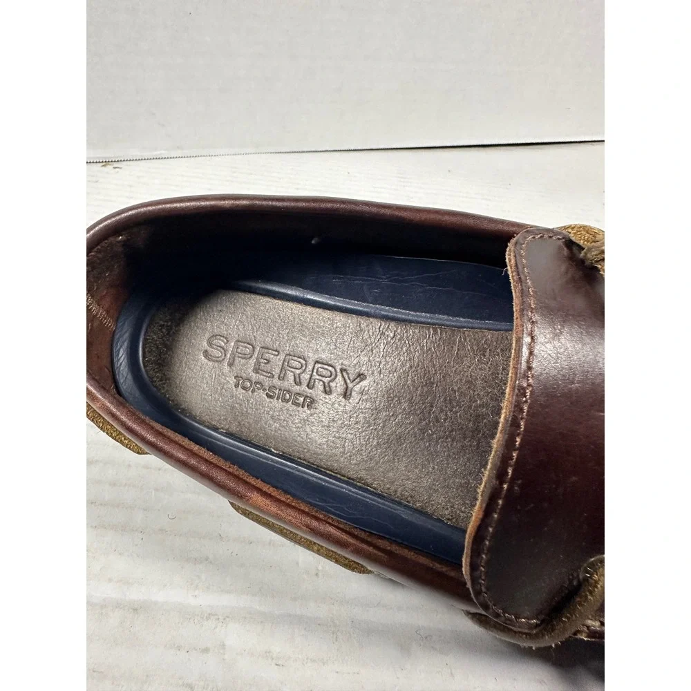Sperry Top-Sider Mens Dark Brown Leather Driving Loafers STS17881 Size‎ 10.5 M